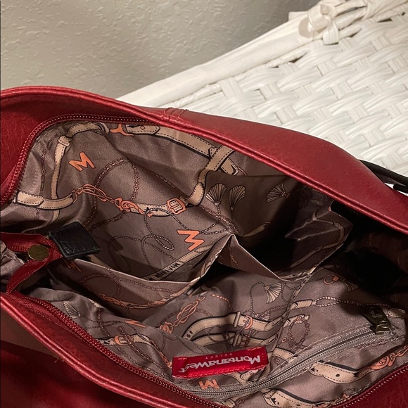 Montana West Two-Tone Red and Black Shoulder Bag - Picture 6 of 6